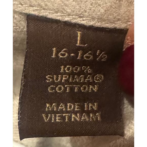 Tasso Elba Men’s Large Blue Diamond Tile Supima Cotton button down Dress Shirt - Picture 4 of 9